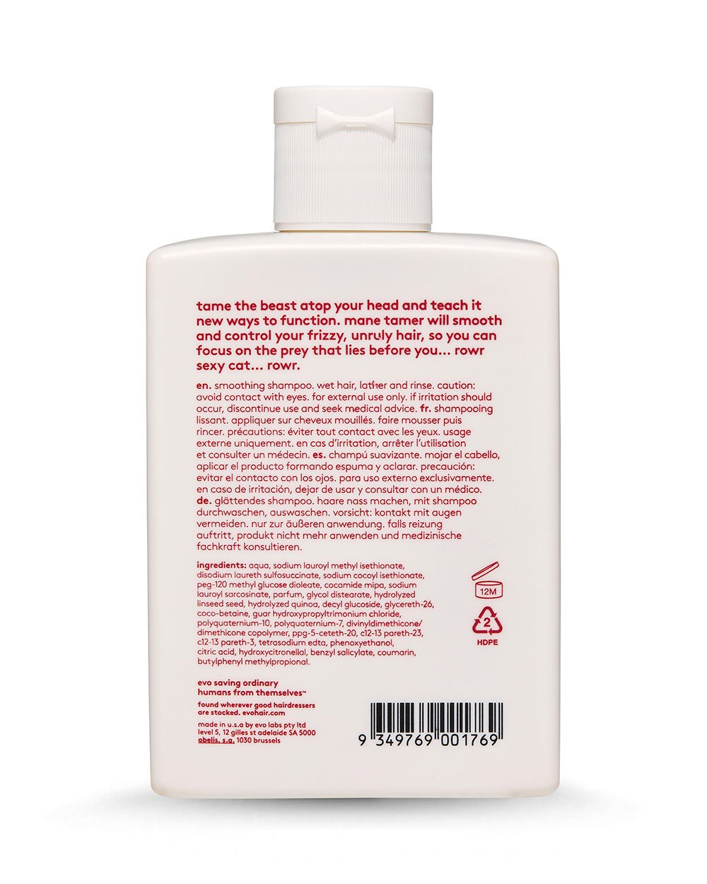 evo Mane Tamer Smoothing Shampoo 300ml